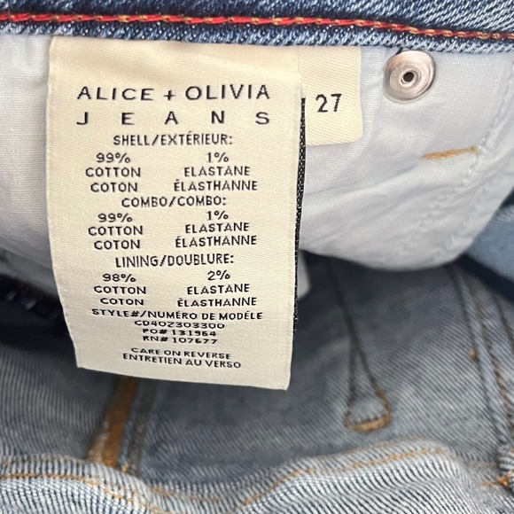 Alice + Olivia Rye Two-Tone Denim Maxi Skirt in Brooklyn Blue Size 27 - Picture 6 of 7